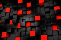 pic for Abstract Black And Red Cubes 480x320